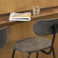 Earth Bar Stool With Backrest 74 cm Coffee Dark
