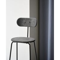 Earth Bar Stool With Backrest 74 cm Coffee Dark