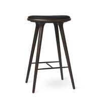 High Stool Bar Stool Dark Stained Beech 74cm