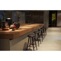 High Stool Bar Stool Dark Stained Beech 74cm