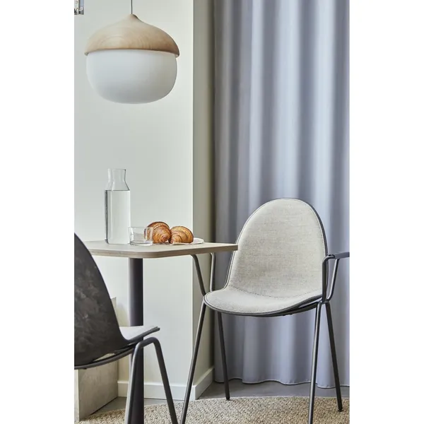Sedia da Pranzo Eternity M. Bracciolo e Sedile Imbottito 198 Grigio