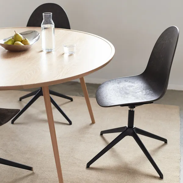 Eternity Swivel Dining Chair Coffee/ Black Base