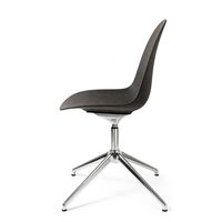 Eternity Swivel Dining Chair Coffee/ Aluminum Base