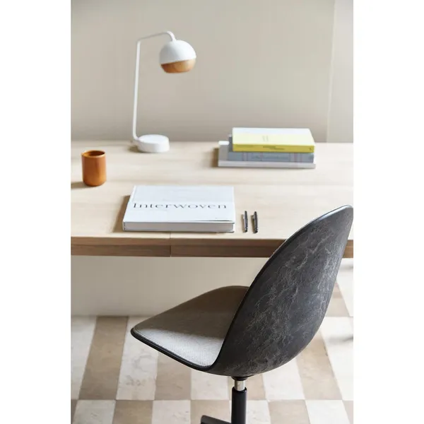 Eternity Swivel Spisebordsstol Sort Base M. Polstret Sæde 218 Beige