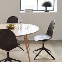 Eternity Swivel Spisebordsstol Sort Base M. Polstret Sæde 218 Beige