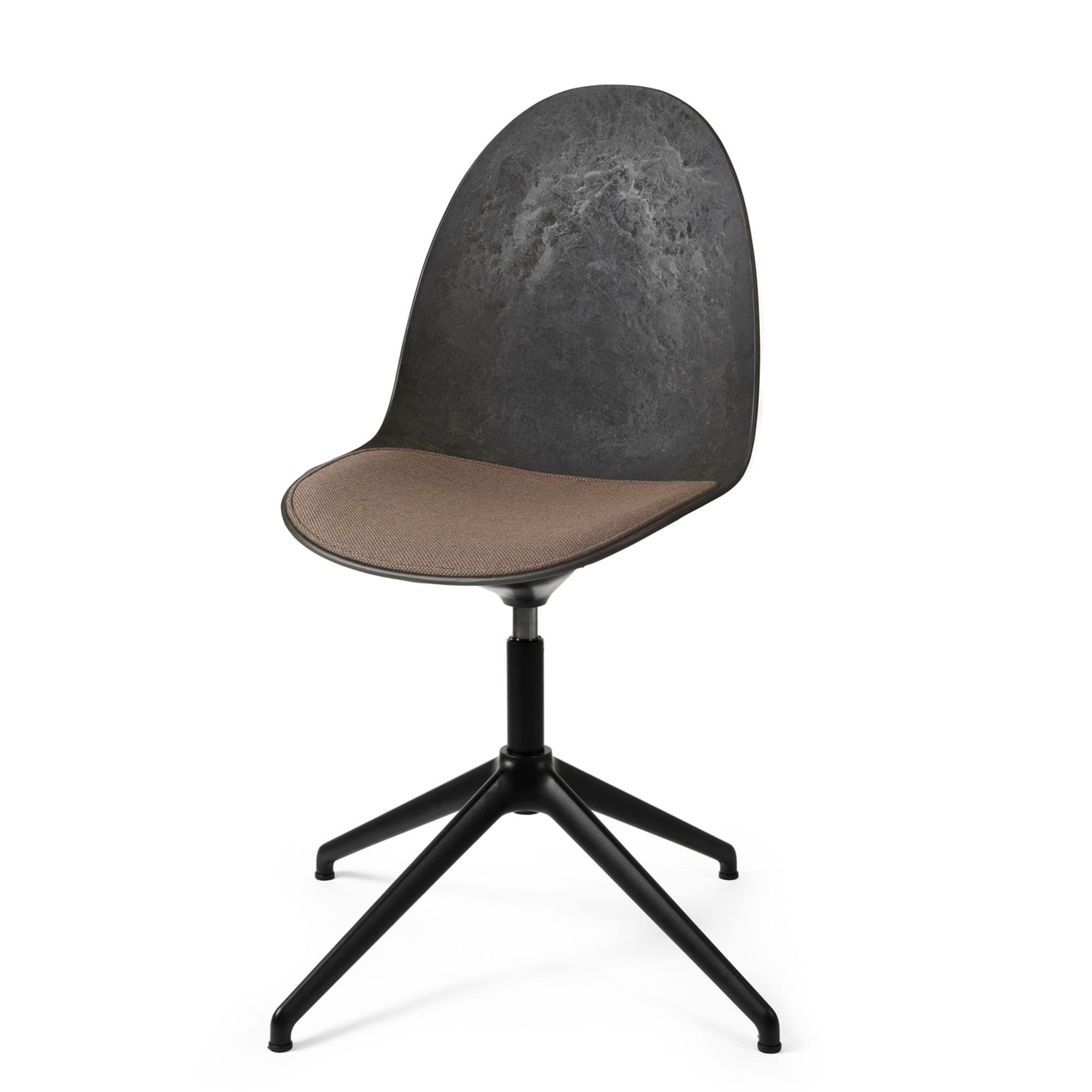 Eternity Svingbar Spisestol Sort Base Med Polstret Sete 378 Rust