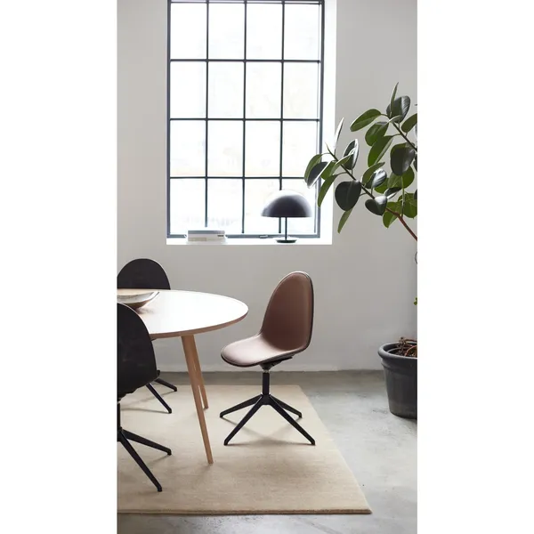 Eternity Svingbar Spisestol Sort Base Med Polstret Sete 378 Rust