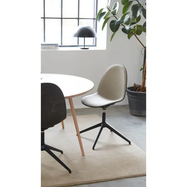 Eternity Swivel Dining Chair Black Base & Upholstered 198 Gray