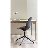 Eternity Swivel Dining Chair Black Base & Upholstered 378 Rust