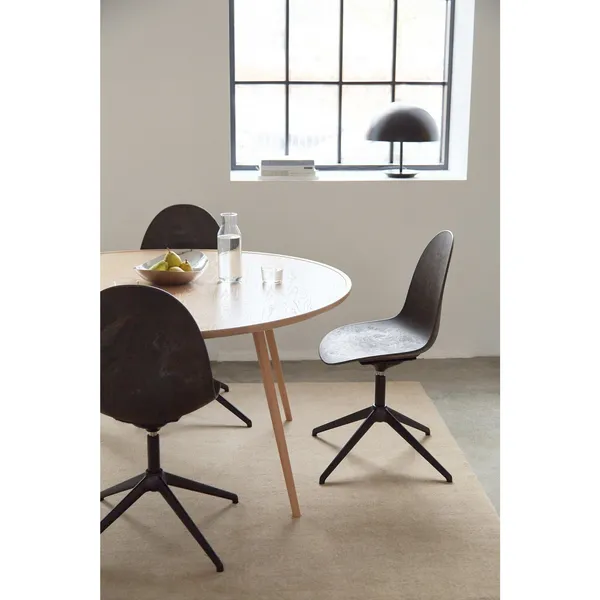 Eternity Swivel Dining Chair Coffee Waste Light/ Black