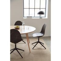 Eternity Swivel Dining Chair Coffee Waste Light/ Black