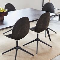 Eternity Swivel Dining Chair Coffee Waste Light/ Black