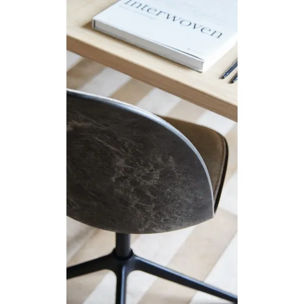 Eternity Swivel Dining Chair Wood Waste Grey/ Black