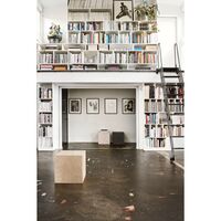 Cube Side Table Wood/ Gray