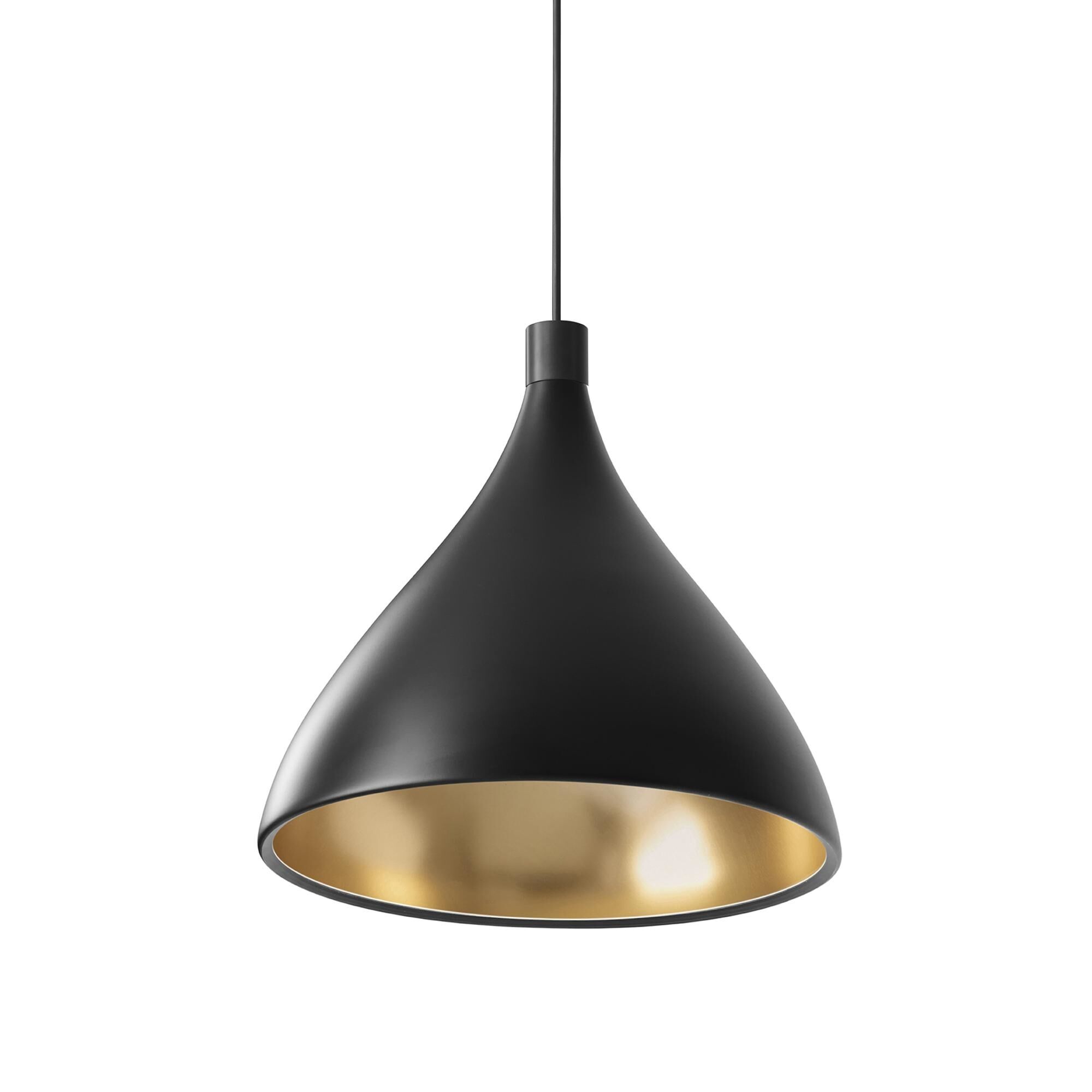 Swell Single XL Taklampa Medium Svart/ M&auml;ssing