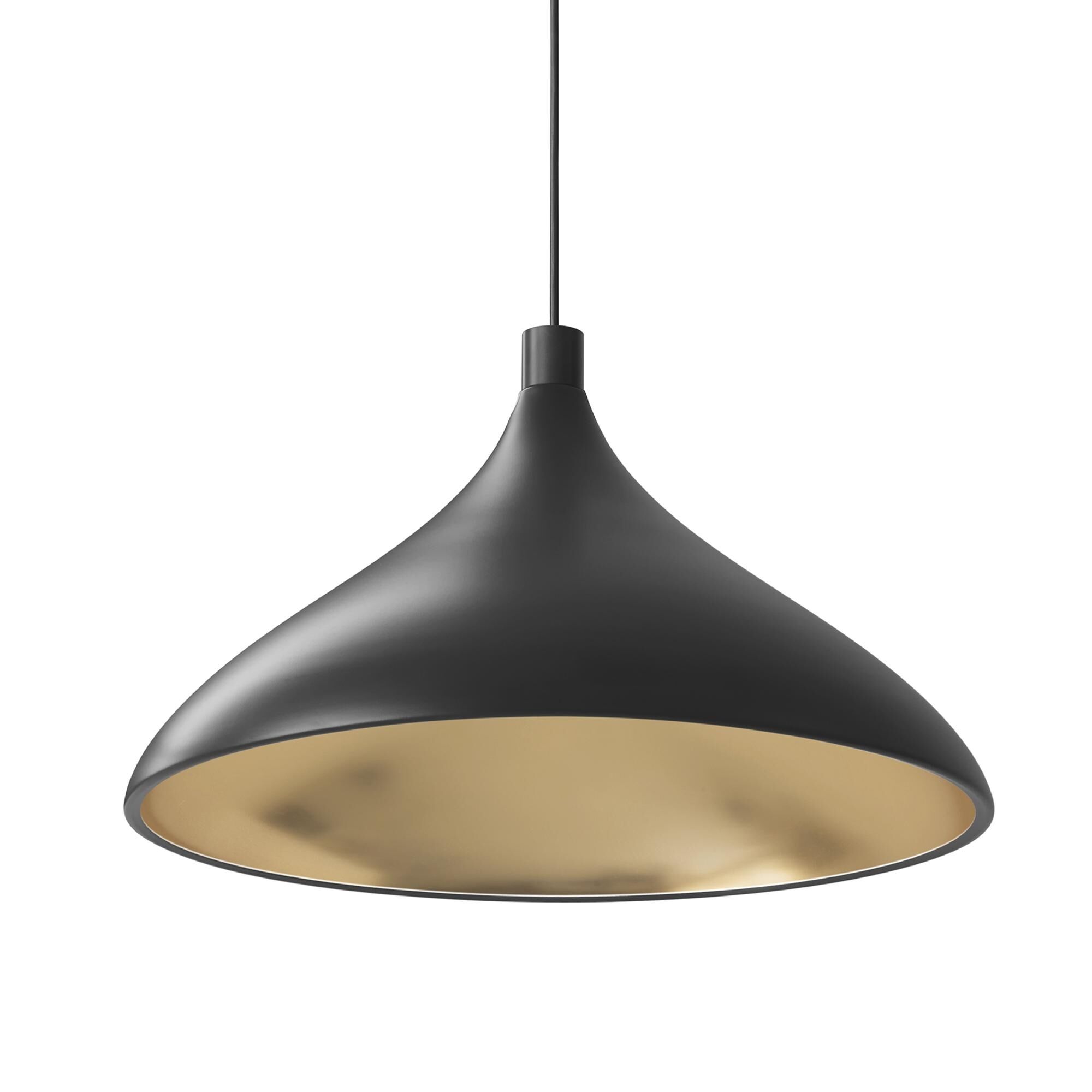Swell Single XL Taklampa Bred Svart/ M&auml;ssing
