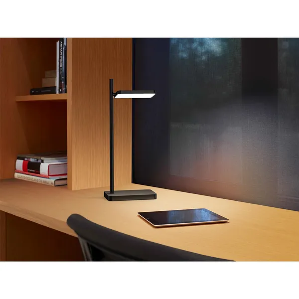 Talia Table Lamp Black with Wireless Charger