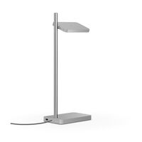 Talia Table Lamp Gray/ Silver with Wireless Charger
