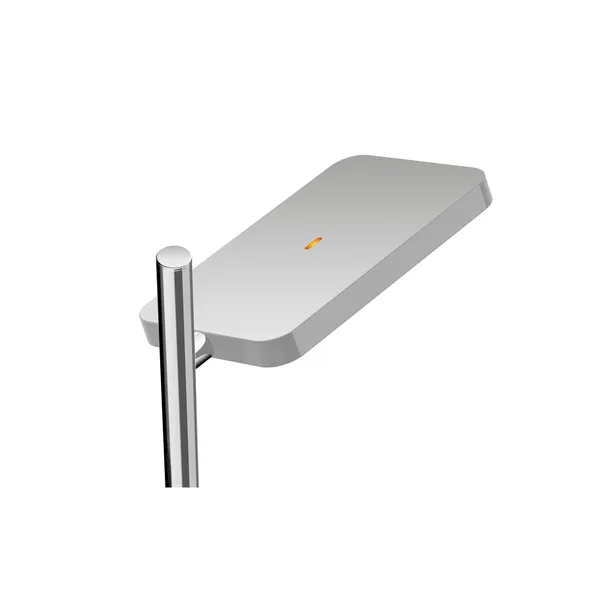 Talia Table Lamp Gray/ Silver with Wireless Charger