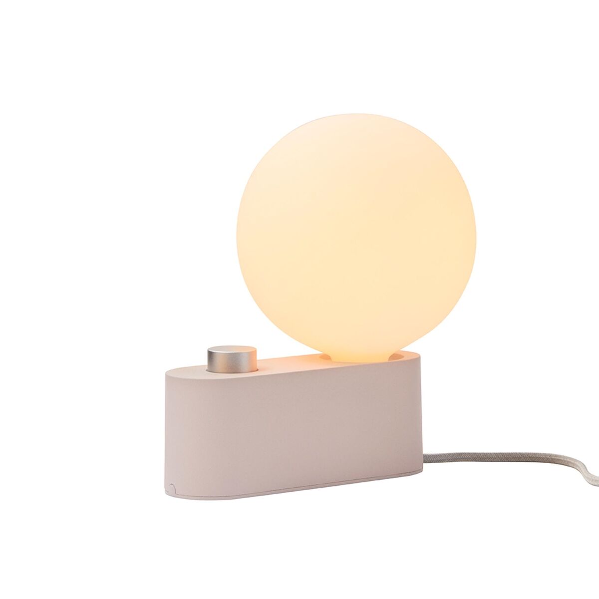 Alumina Tischlampe Rosa mit Kugel IV