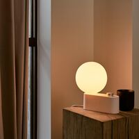 Alumina Tischlampe Rosa mit Kugel IV