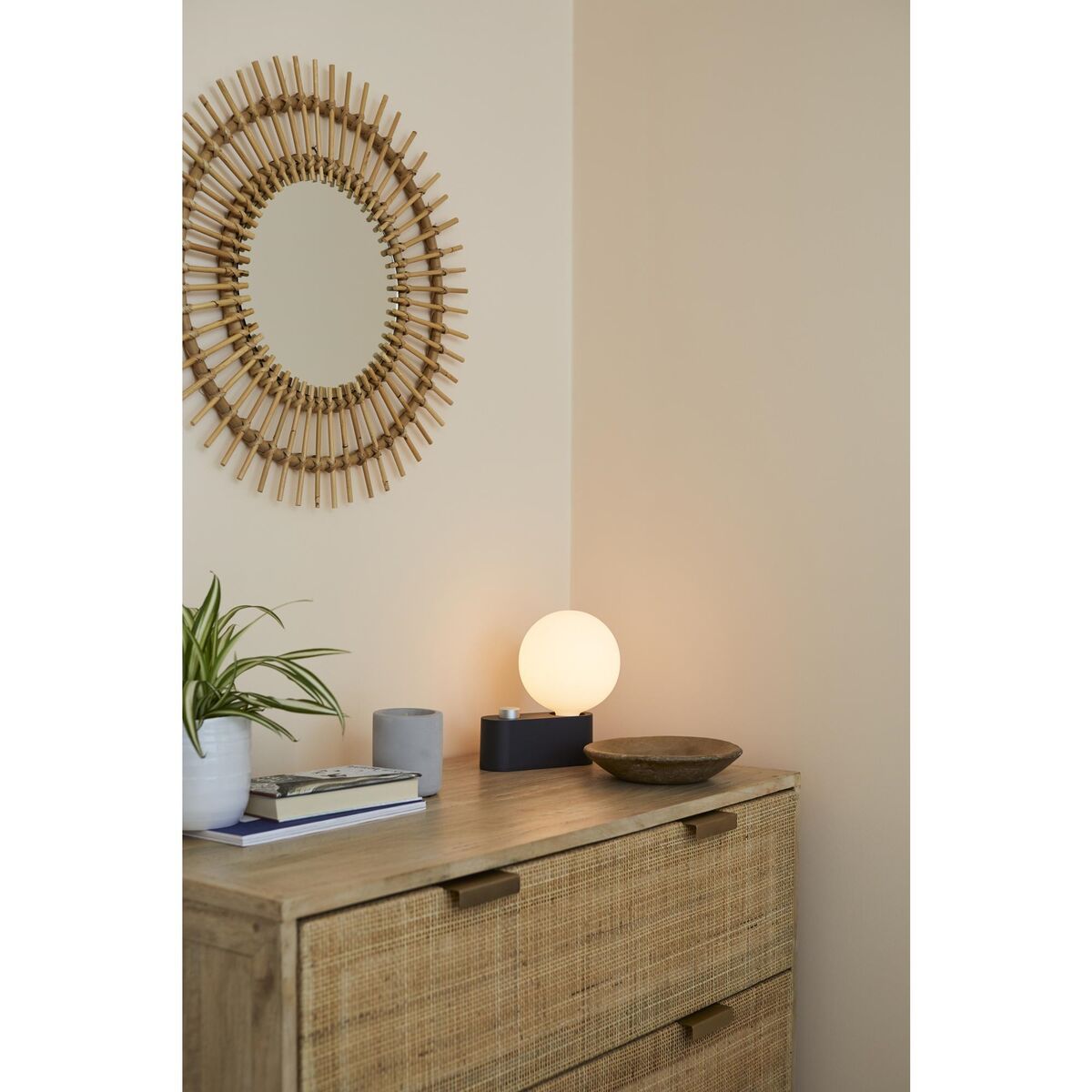 Lampe à Poser Alumina Bleu avec Sphère IV