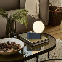Lampe à Poser Alumina Bleu avec Sphère IV