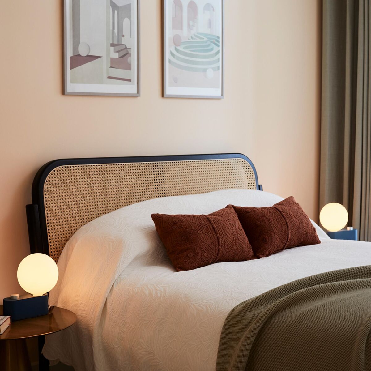 Lampe à Poser Alumina Bleu avec Sphère IV
