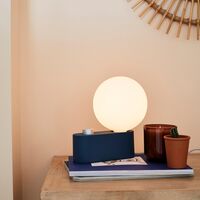 Lampe à Poser Alumina Bleu avec Sphère IV