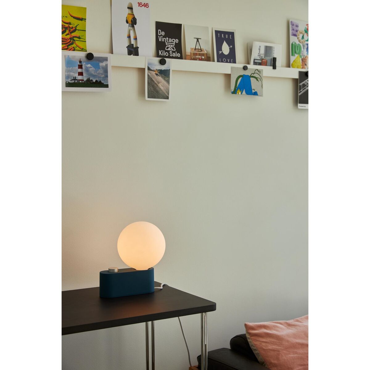 Lampe à Poser Alumina Bleu avec Sphère IV