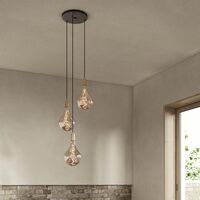 Drievoudige Hanglamp Messing