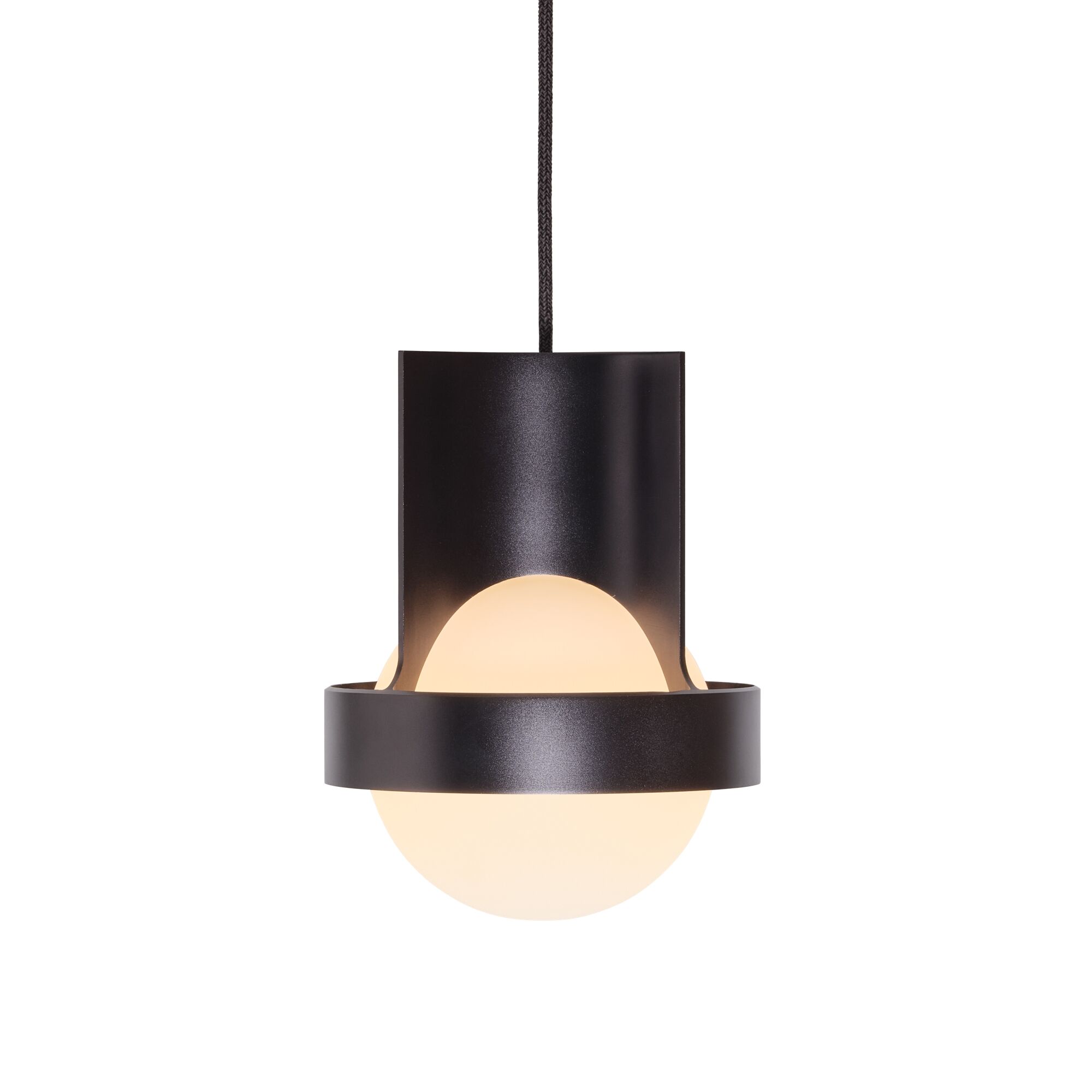 Loop Single Grande Suspension Gris Foncé avec Sphère IV
