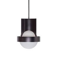 Loop Single Pendelleuchte Groß Dunkelgrau mit Kugel IV