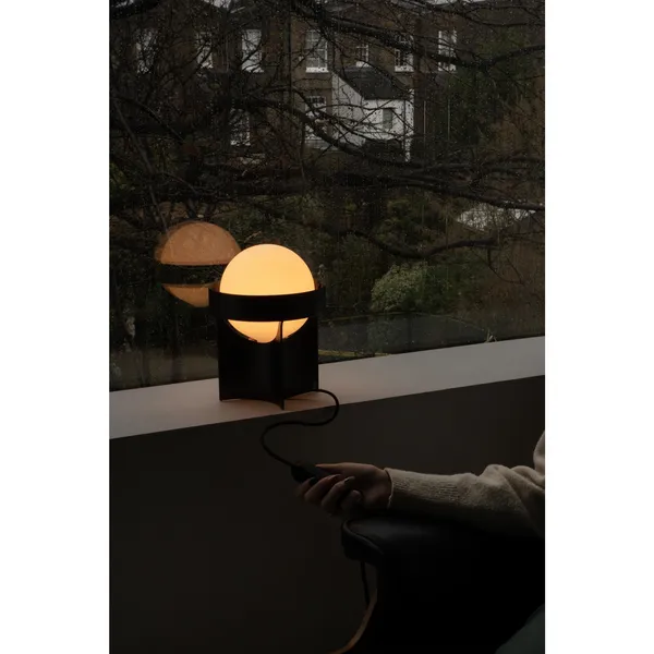 Loop Table Lamp Large Dark Gray with Sphere IV