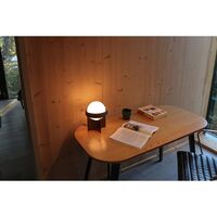 Loop Tischlampe Groß Dunkelgrau mit Kugel IV
