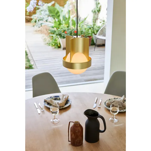 Loop Single Pendel Stor Guld med Sphere IV
