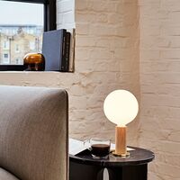 Knuckle Tafellamp Eiken M. Sphere IV Bulb