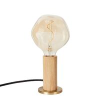 Knuckle Tischlampe Eiche mit Voronoi-I Birne