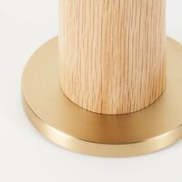 Knuckle Tischlampe Eiche mit Voronoi-I Birne