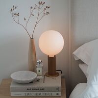 Knuckle Table Lamp Walnut M. Sphere IV Bulb