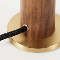 Knuckle Table Lamp Walnut M. Sphere IV Bulb