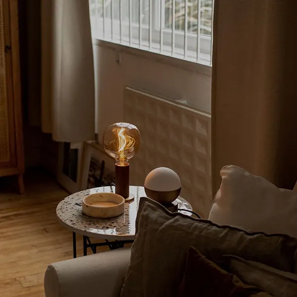 Knuckle Table Lamp Walnut M. Voronoi-I Bulb