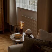 Knuckle Table Lamp Walnut M. Voronoi-I Bulb