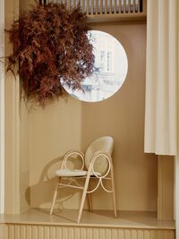 Arkade Dining Chair Frame In Black Metal And Smoked Oak With Upholstery In Black Leather