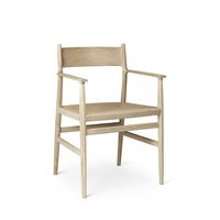 Heritage Dining Chair With Armrests and Solid Oak Back