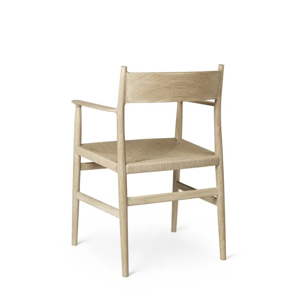 Heritage Dining Chair With Armrests and Solid Oak Back