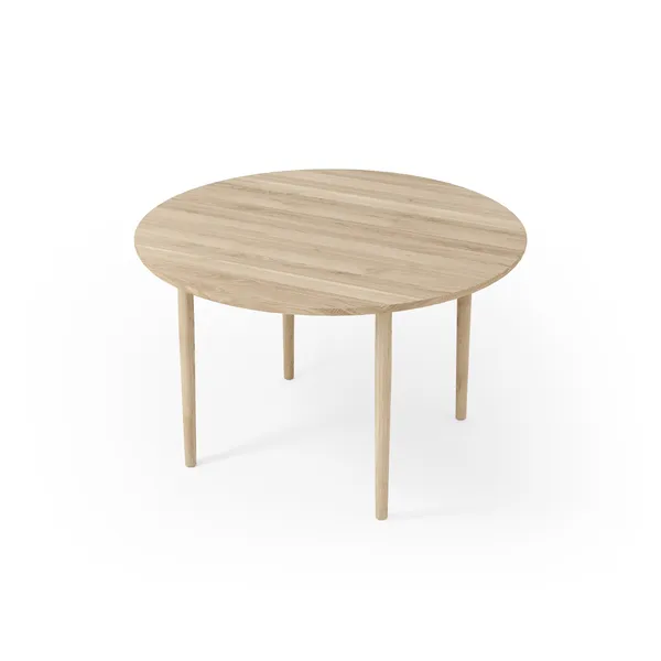 Heritage Eettafel Ø120 Eiken Wit Geolied