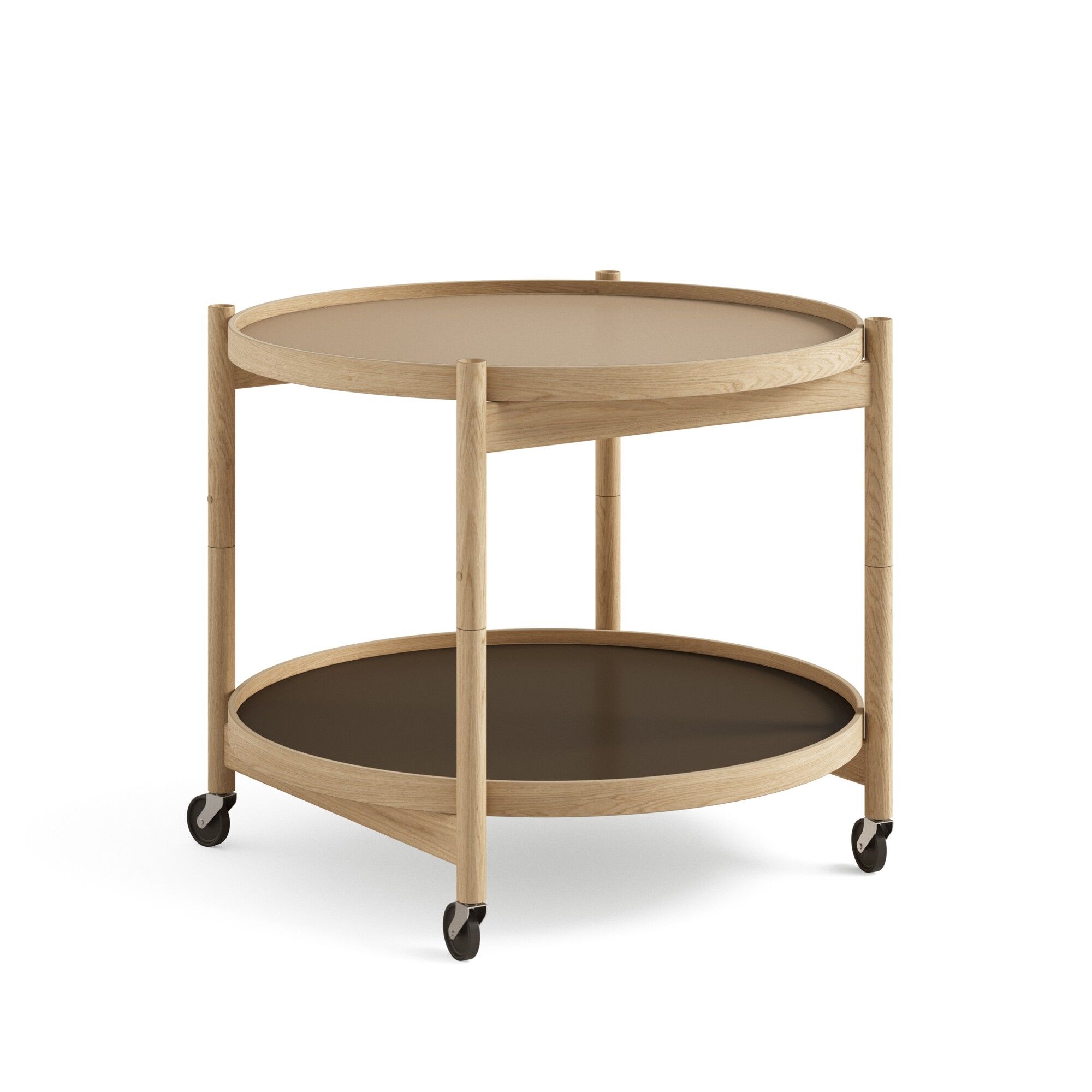 Brødre. Krüger Bølling Brettbord É50 Bøketre Oljet med Tallerkener i Beige/ Brun