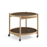Bølling Tray Table Ø50 Beech Oiled with Panels in Beige/ Brown