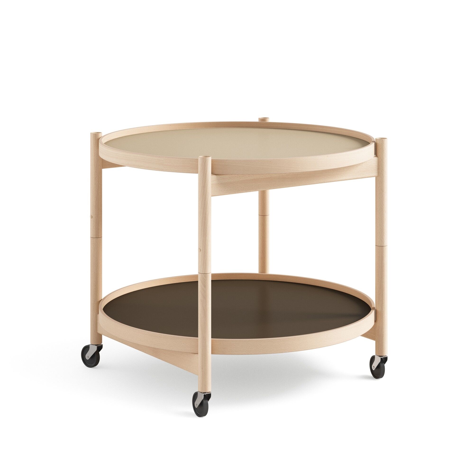 Brødre. Krüger Bølling Brettbord É60 Bøketre Oljet med Tallerkener i Beige/ Brun